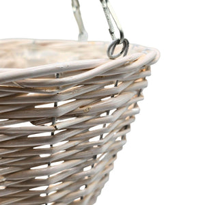 BLUMENAMPEL "BOWL" | 25 cm, Weide | handgefertigtes Korbgeflecht