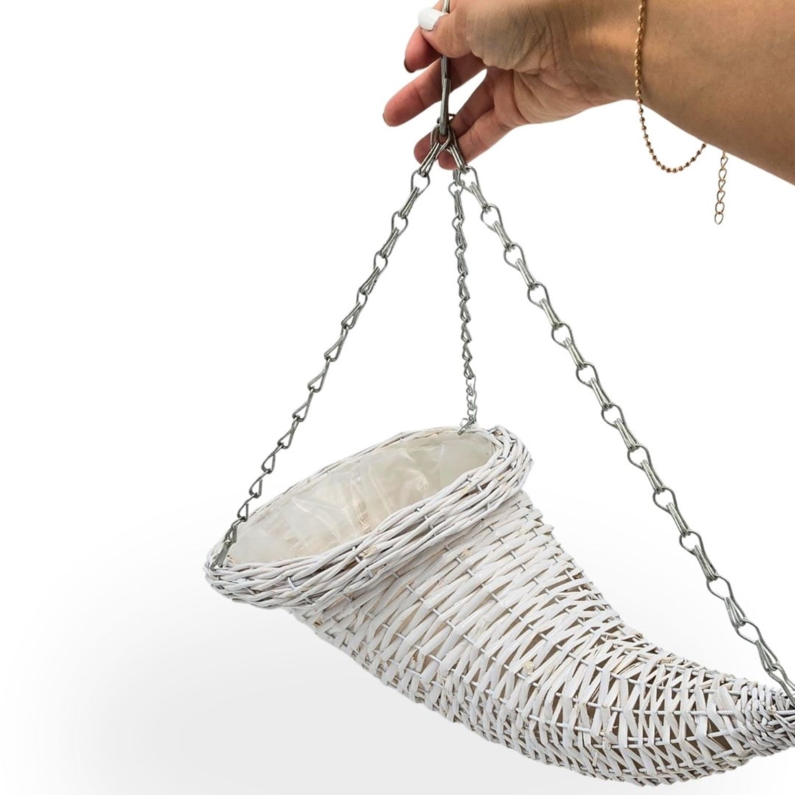 BLUMENAMPEL "FÜLLHORN" | Weide | handgefertigt Korbgeflecht