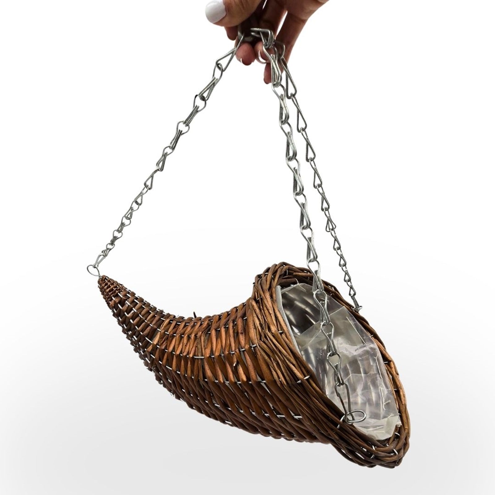 BLUMENAMPEL "FÜLLHORN" | Weide | handgefertigt Korbgeflecht