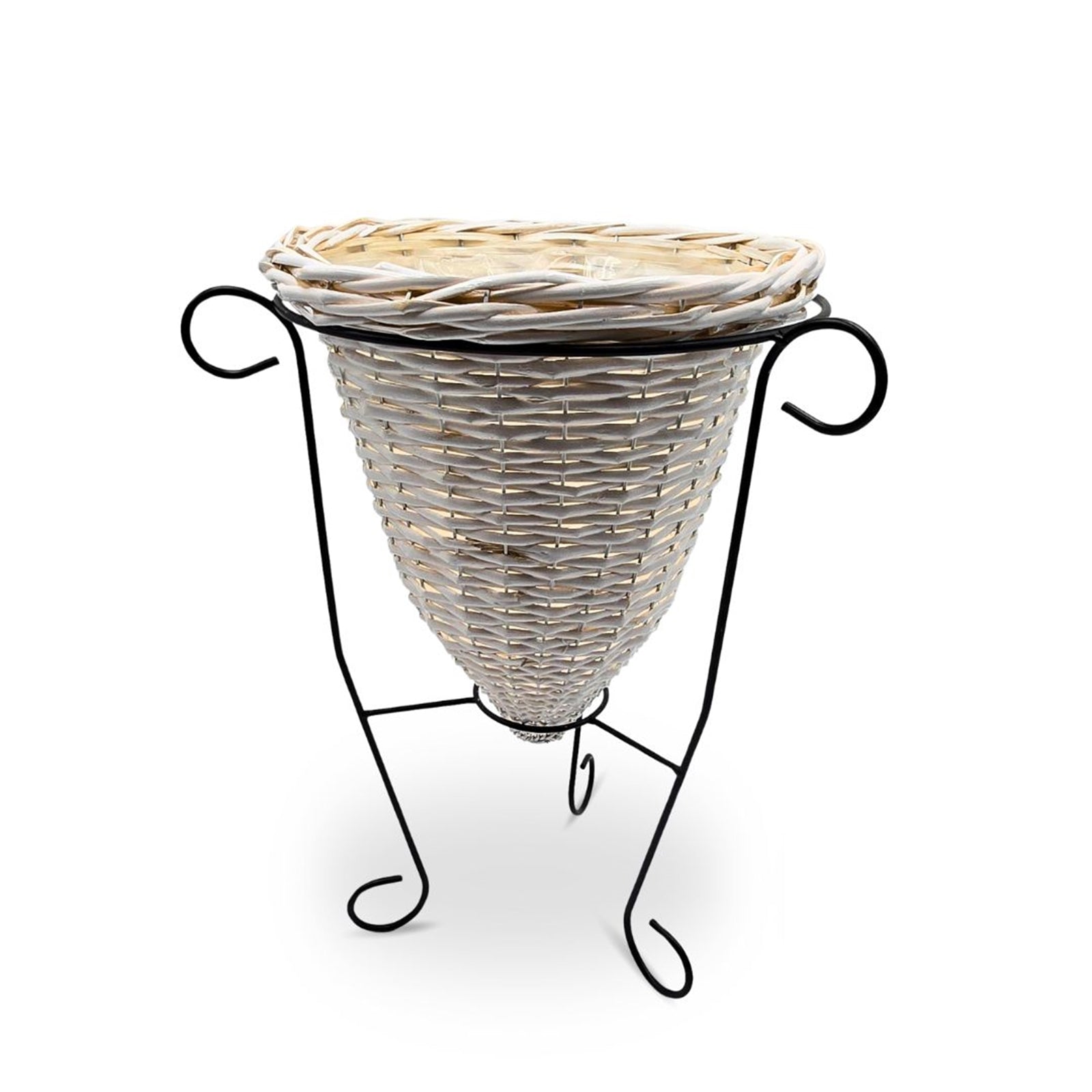 ÜBERTOPF "NOSTALGIA" | 53 cm, Metall, Weide | Pflanzständer, Dekovase