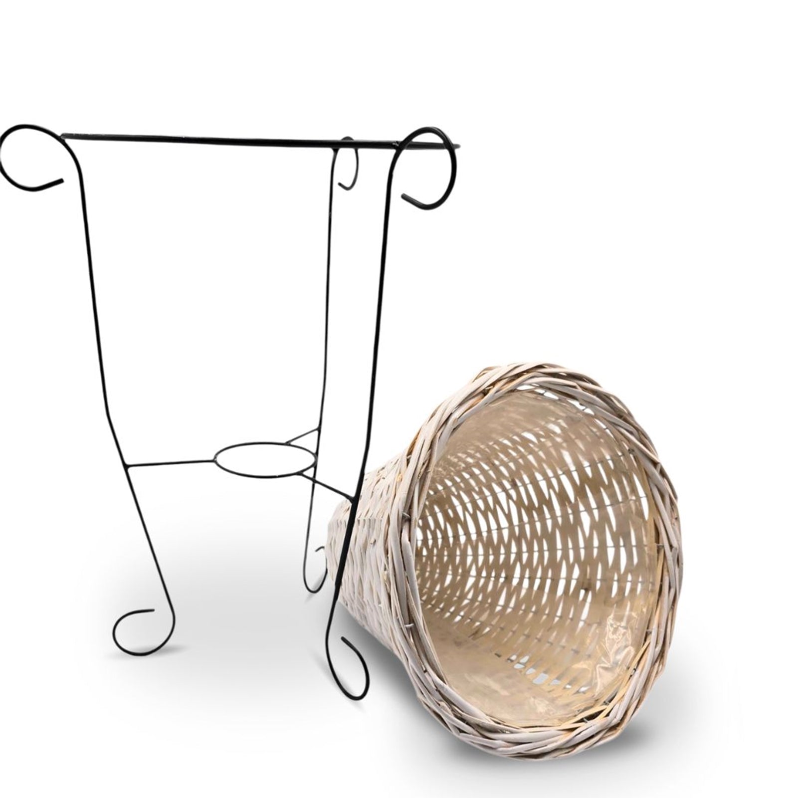 ÜBERTOPF "NOSTALGIA" | 53 cm, Metall, Weide | Pflanzständer, Dekovase