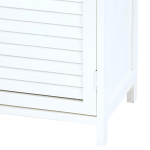 BADSCHRANK "FRITZ" | Mahagoni Holz, 1 Rattan Korb | Bad Kommode