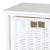BADSCHRANK "KORG" | Mahagoni Holz, 1 Rattan Korb | Bad Kommode