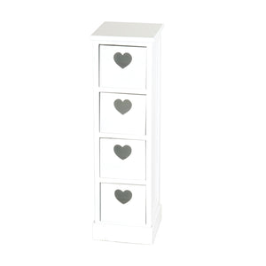 SCHRANK "HEART" | Mahagoni Holz, 2 Rattan Körbe | Bad Kommode