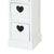 SCHRANK "HEART" | Mahagoni Holz, 2 Rattan Körbe | Bad Kommode