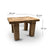 FUSSHOCKER Grain 40 | 40x32x25cm, kleiner Holzhocker aus Mahagoni Holz