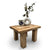 FUSSHOCKER Grain 40 | 40x32x25cm, kleiner Holzhocker aus Mahagoni Holz