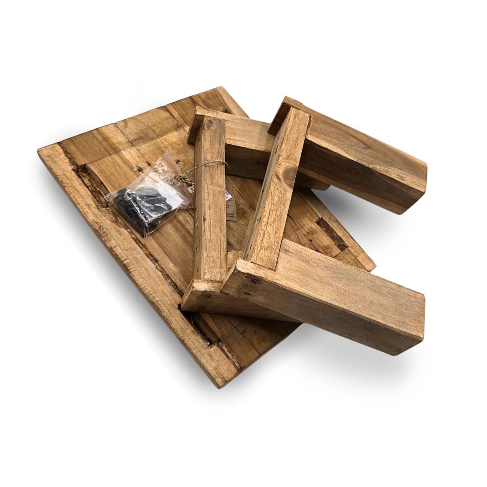 FUSSHOCKER Grain 40 | 40x32x25cm, kleiner Holzhocker aus Mahagoni Holz