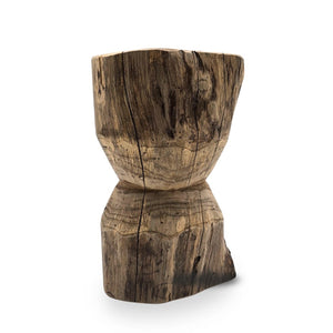 BEISTELLTISCH "MESH" | Teak | Holz Blumen Hocker, Nachttisch