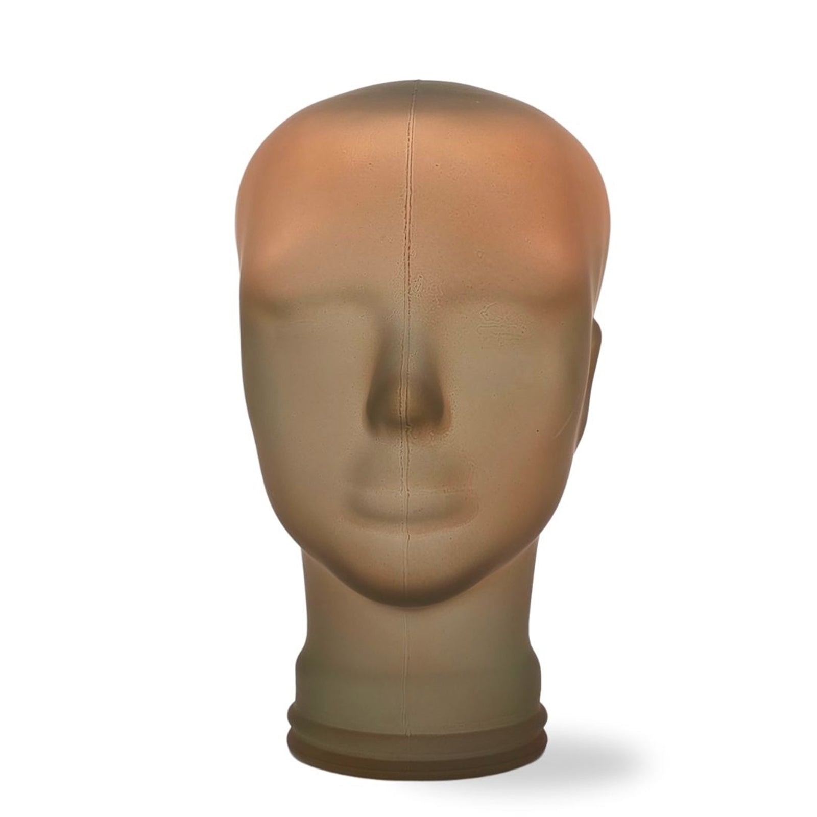 Glas KOPFHÖRERSTÄNDER transparent + satin | 29cm Glaskopf Skulptur