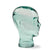 Glas KOPFHÖRERSTÄNDER transparent + satin | 29cm Glaskopf Skulptur