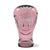 Glas KOPFHÖRERSTÄNDER transparent + satin | 29cm Glaskopf Skulptur