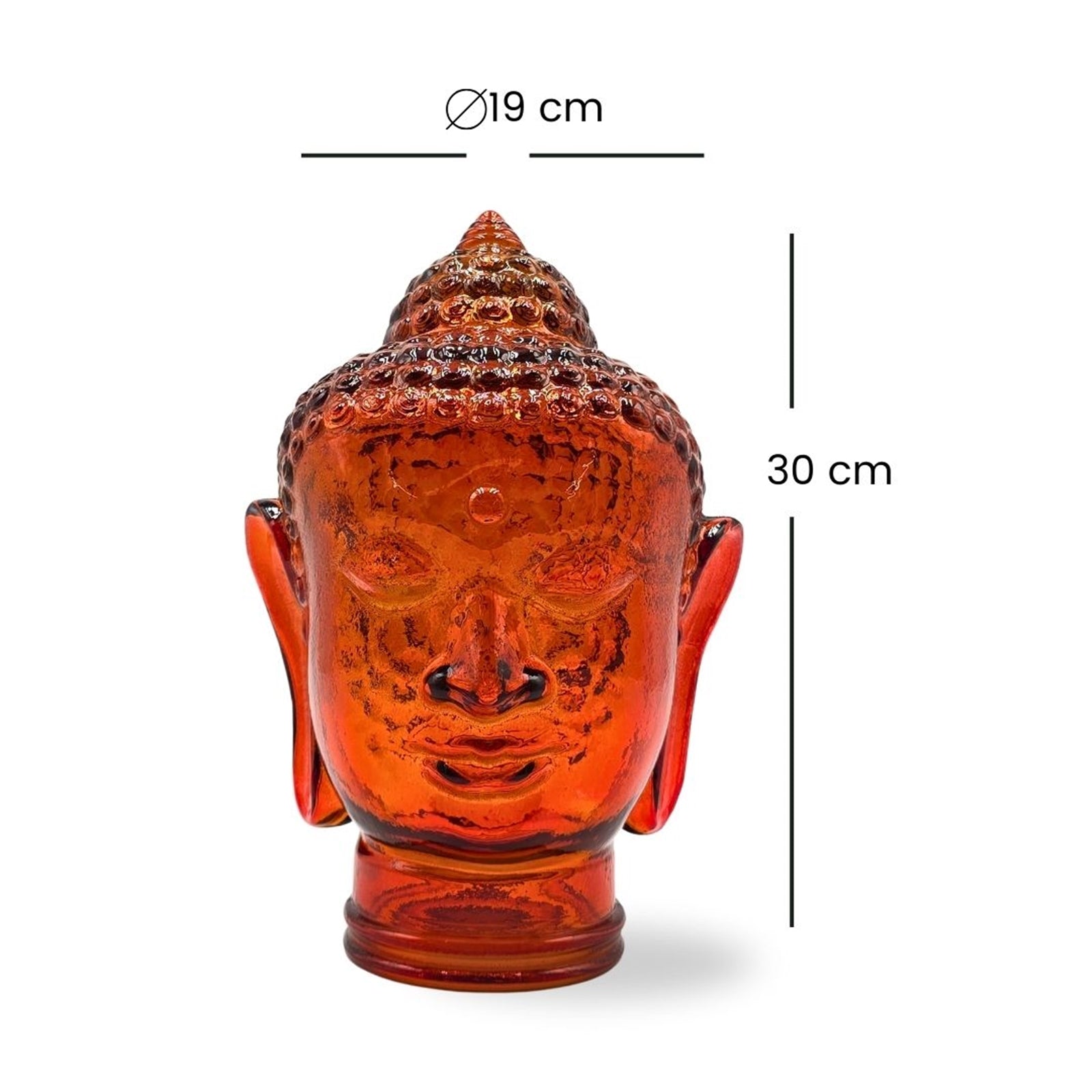 DEKOKOPF BUDDHA | Glas, Dekoration für Garten und Wohnung