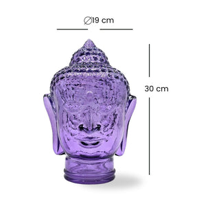 DEKOKOPF BUDDHA | Glas, Dekoration für Garten und Wohnung