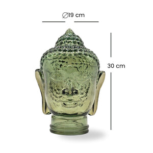 DEKOKOPF BUDDHA | Glas, Dekoration für Garten und Wohnung