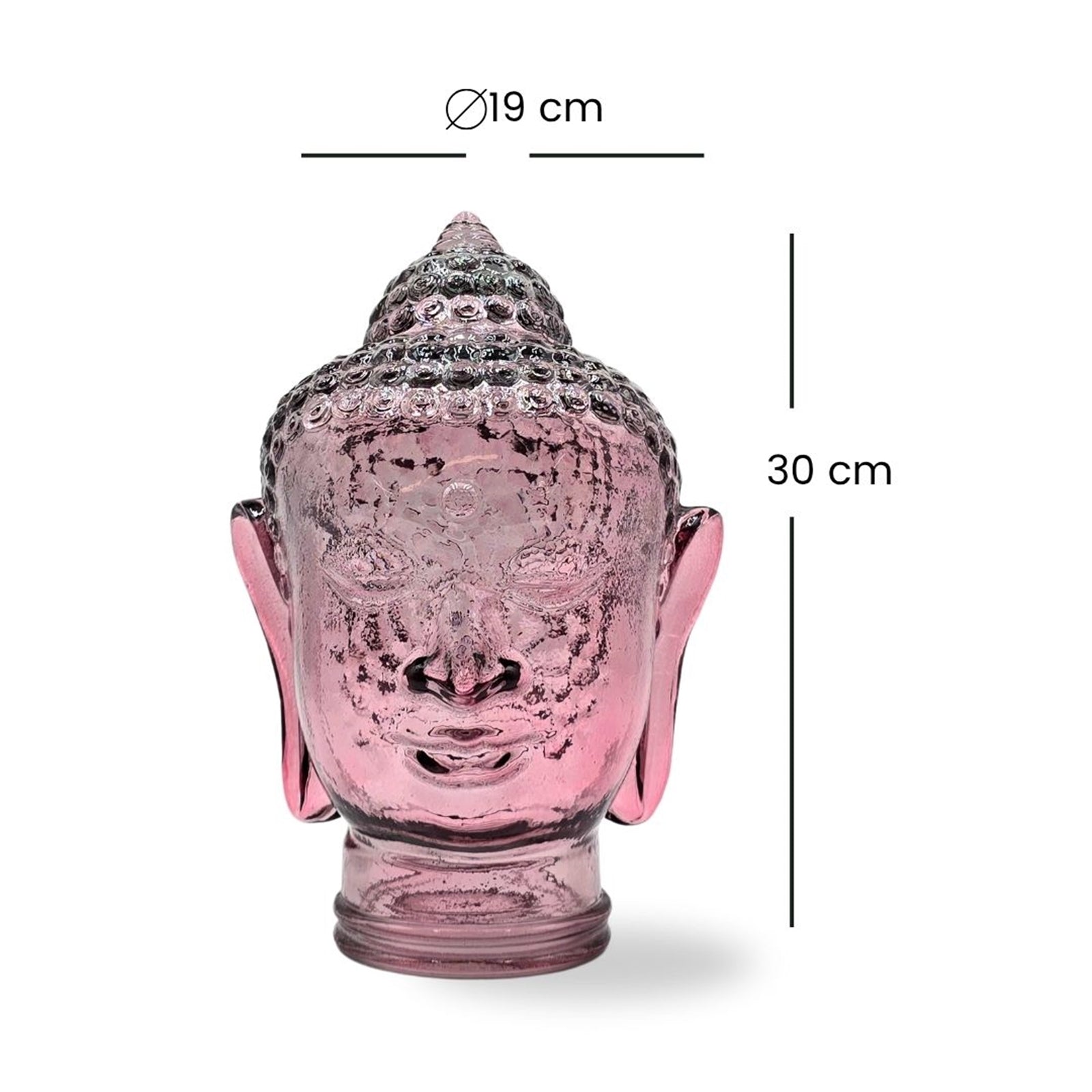 DEKOKOPF BUDDHA | Glas, Dekoration für Garten und Wohnung