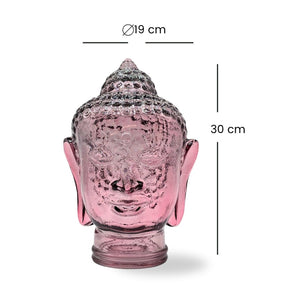 DEKOKOPF BUDDHA | Glas, Dekoration für Garten und Wohnung