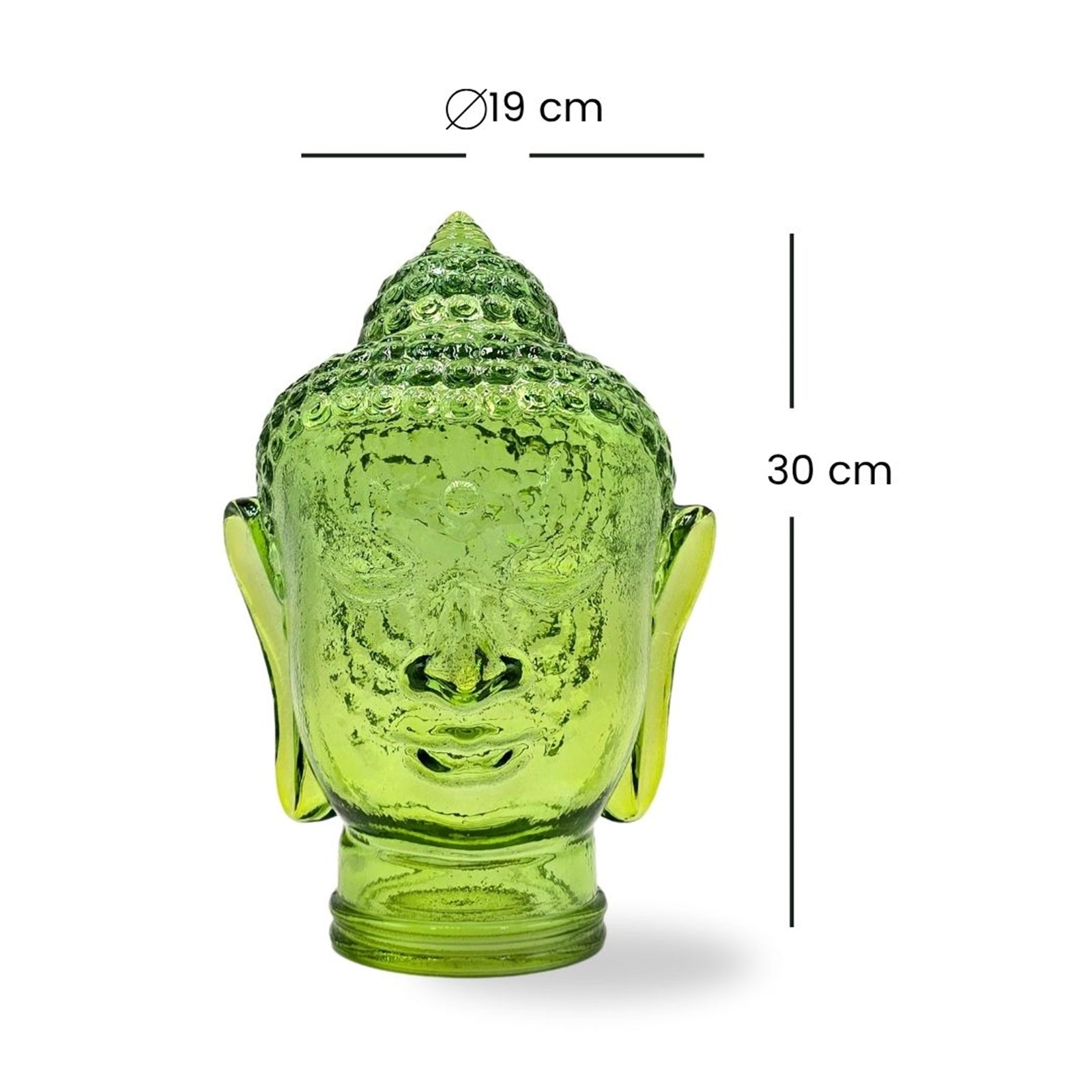 DEKOKOPF BUDDHA | Glas, Dekoration für Garten und Wohnung