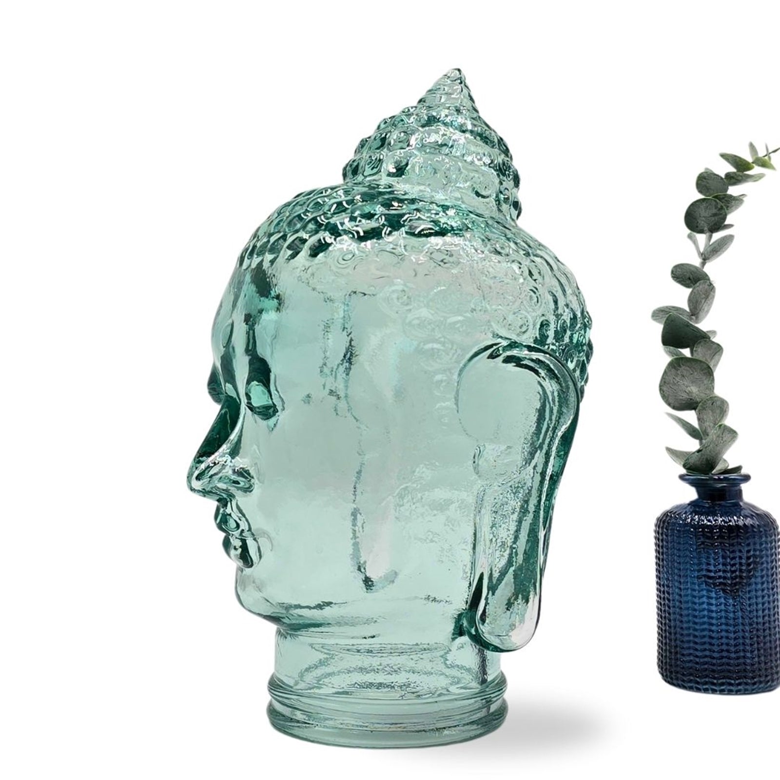 DEKOKOPF BUDDHA | Glas, Dekoration für Garten und Wohnung