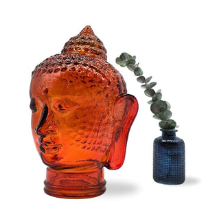 DEKOKOPF BUDDHA | Glas, Dekoration für Garten und Wohnung
