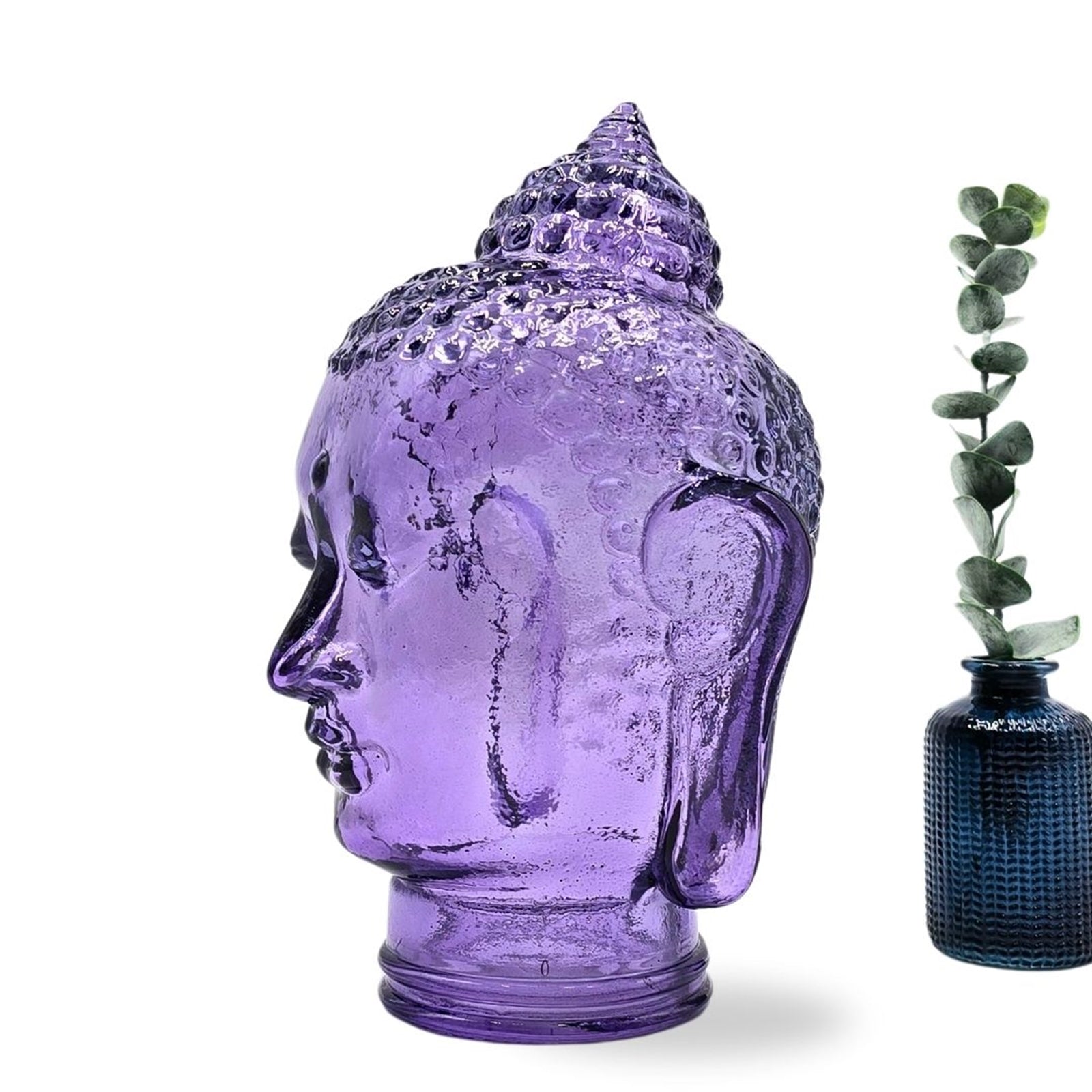 DEKOKOPF BUDDHA | Glas, Dekoration für Garten und Wohnung