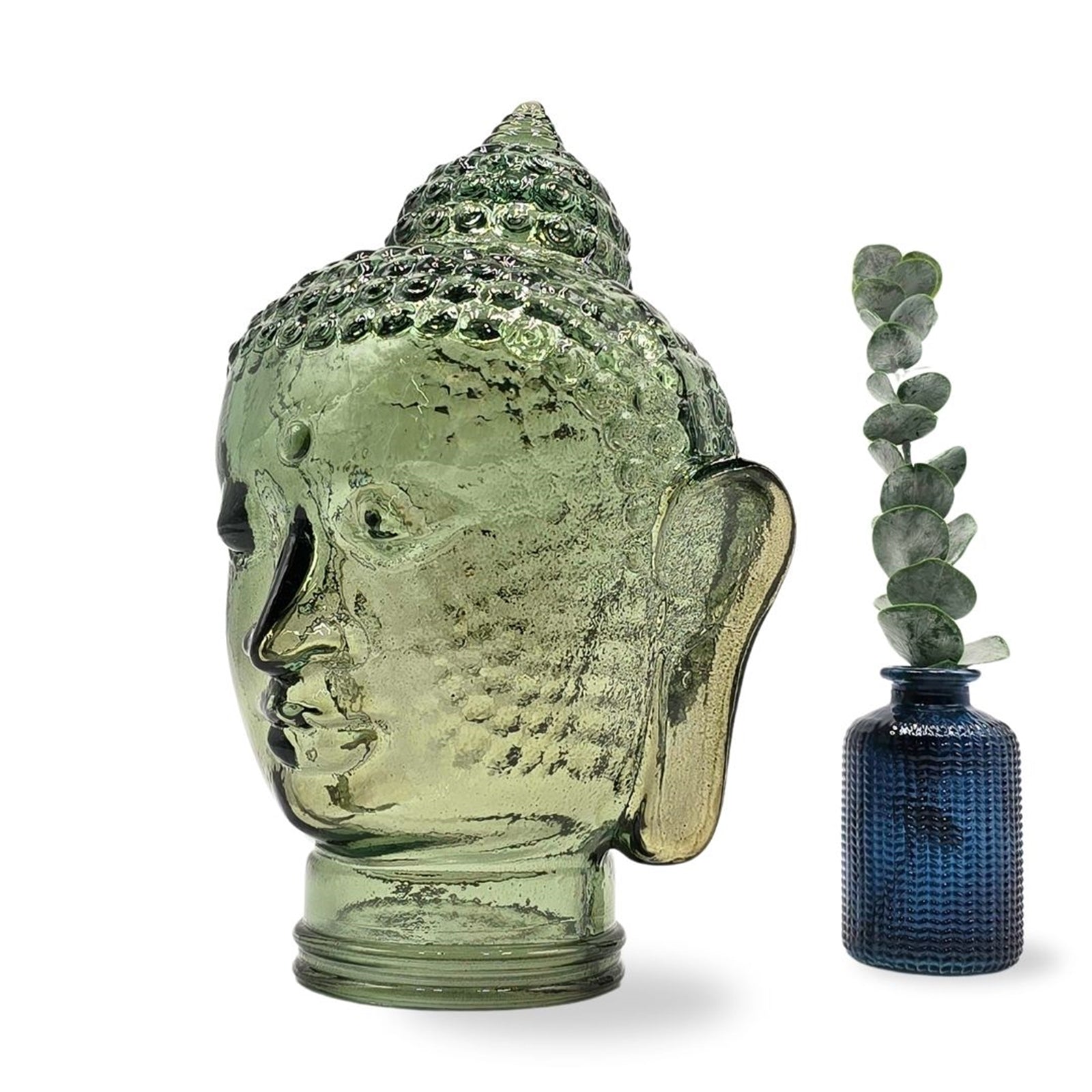 DEKOKOPF BUDDHA | Glas, Dekoration für Garten und Wohnung