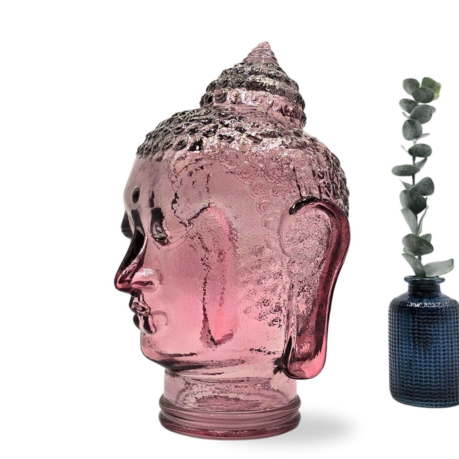 DEKOKOPF BUDDHA | Glas, Dekoration für Garten und Wohnung