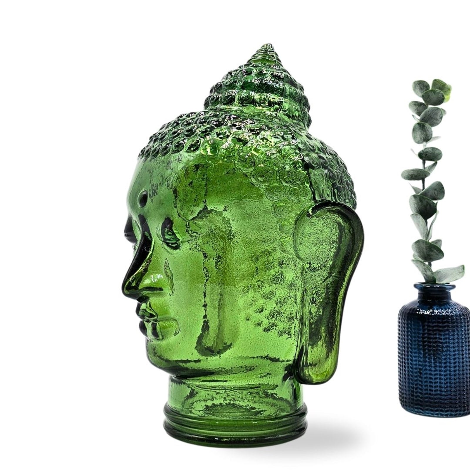 DEKOKOPF BUDDHA | Glas, Dekoration für Garten und Wohnung