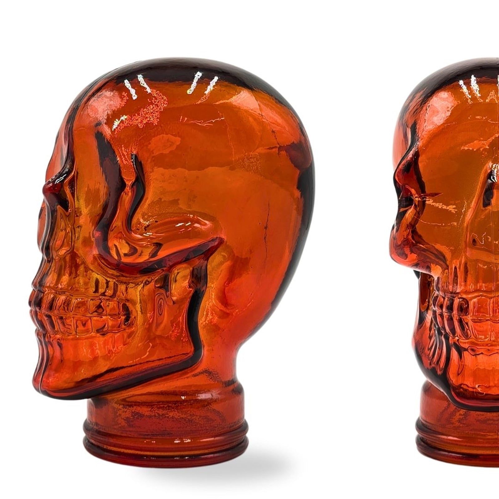 Glas KOPFHÖRERSTÄNDER TOTENKOPF| 26cm Glaskopf Skulptur