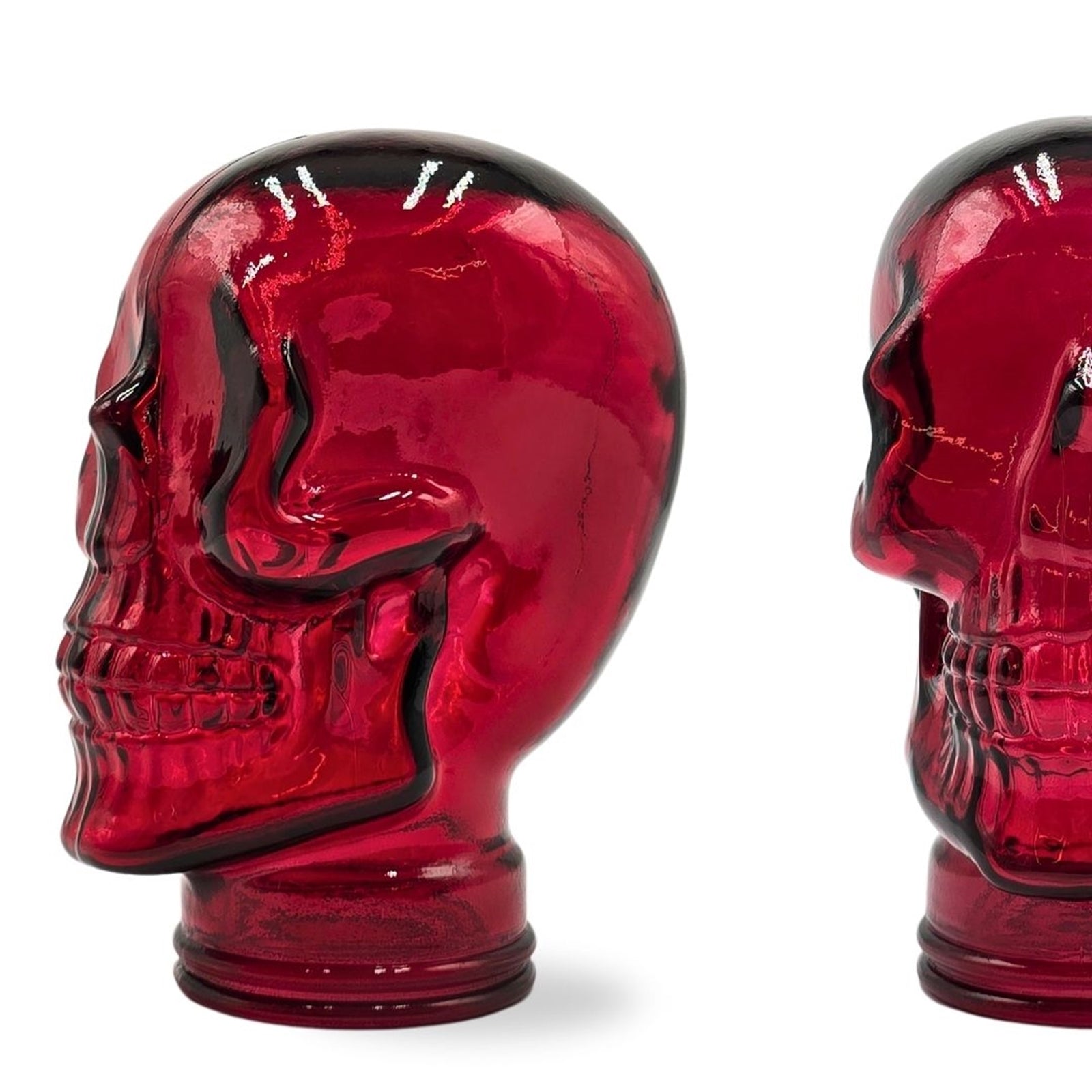 Glas KOPFHÖRERSTÄNDER TOTENKOPF| 26cm Glaskopf Skulptur