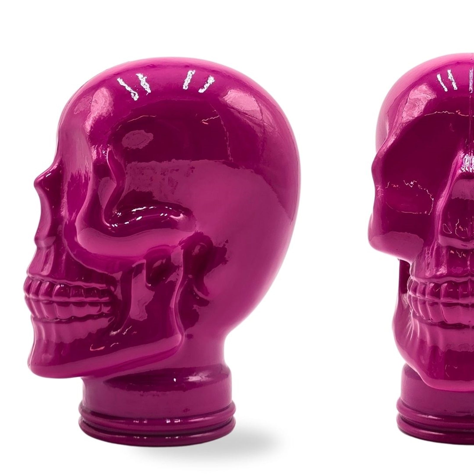 Glas KOPFHÖRERSTÄNDER TOTENKOPF| 26cm Glaskopf Skulptur