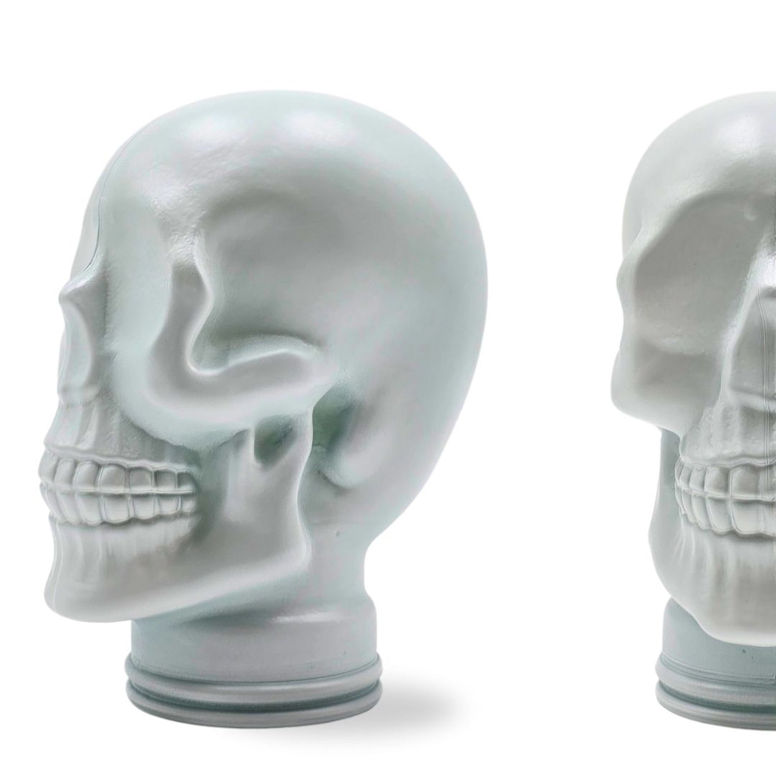 Glas KOPFHÖRERSTÄNDER TOTENKOPF| 26cm Glaskopf Skulptur