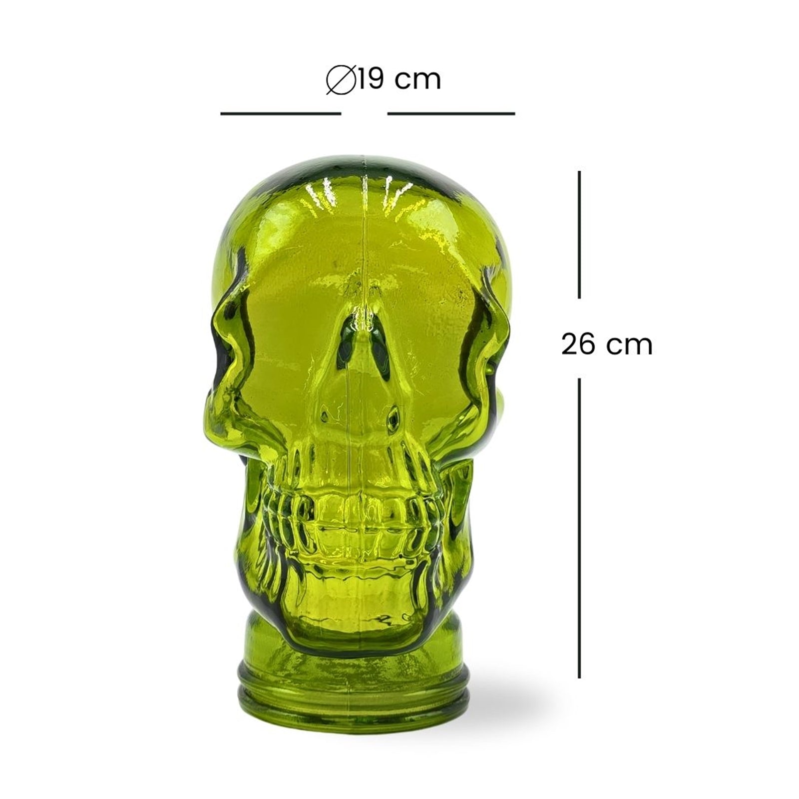 Glas KOPFHÖRERSTÄNDER TOTENKOPF| 26cm Glaskopf Skulptur