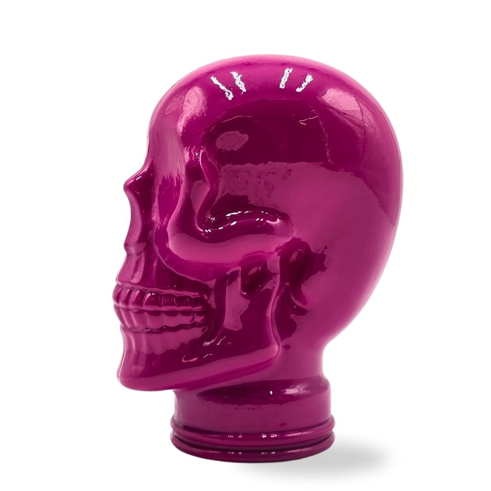 Glas KOPFHÖRERSTÄNDER TOTENKOPF| 26cm Glaskopf Skulptur