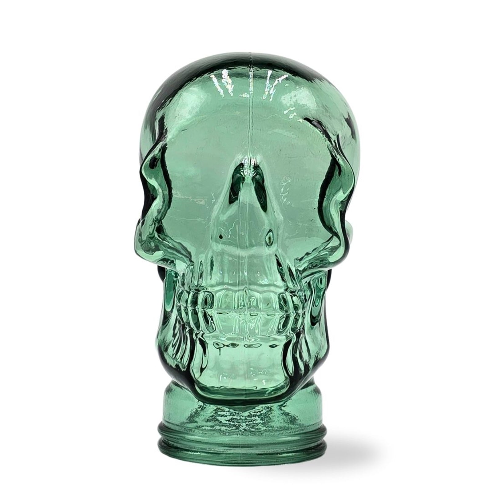 Glas KOPFHÖRERSTÄNDER TOTENKOPF| 26cm Glaskopf Skulptur