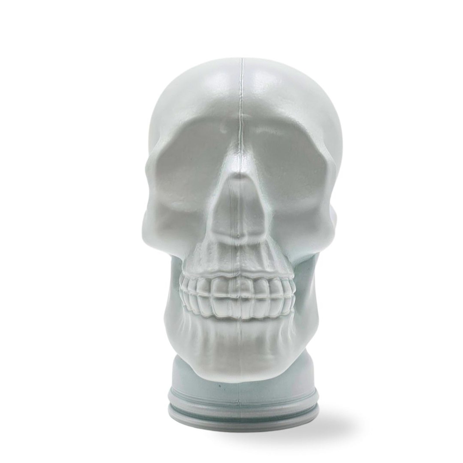 Glas KOPFHÖRERSTÄNDER TOTENKOPF| 26cm Glaskopf Skulptur