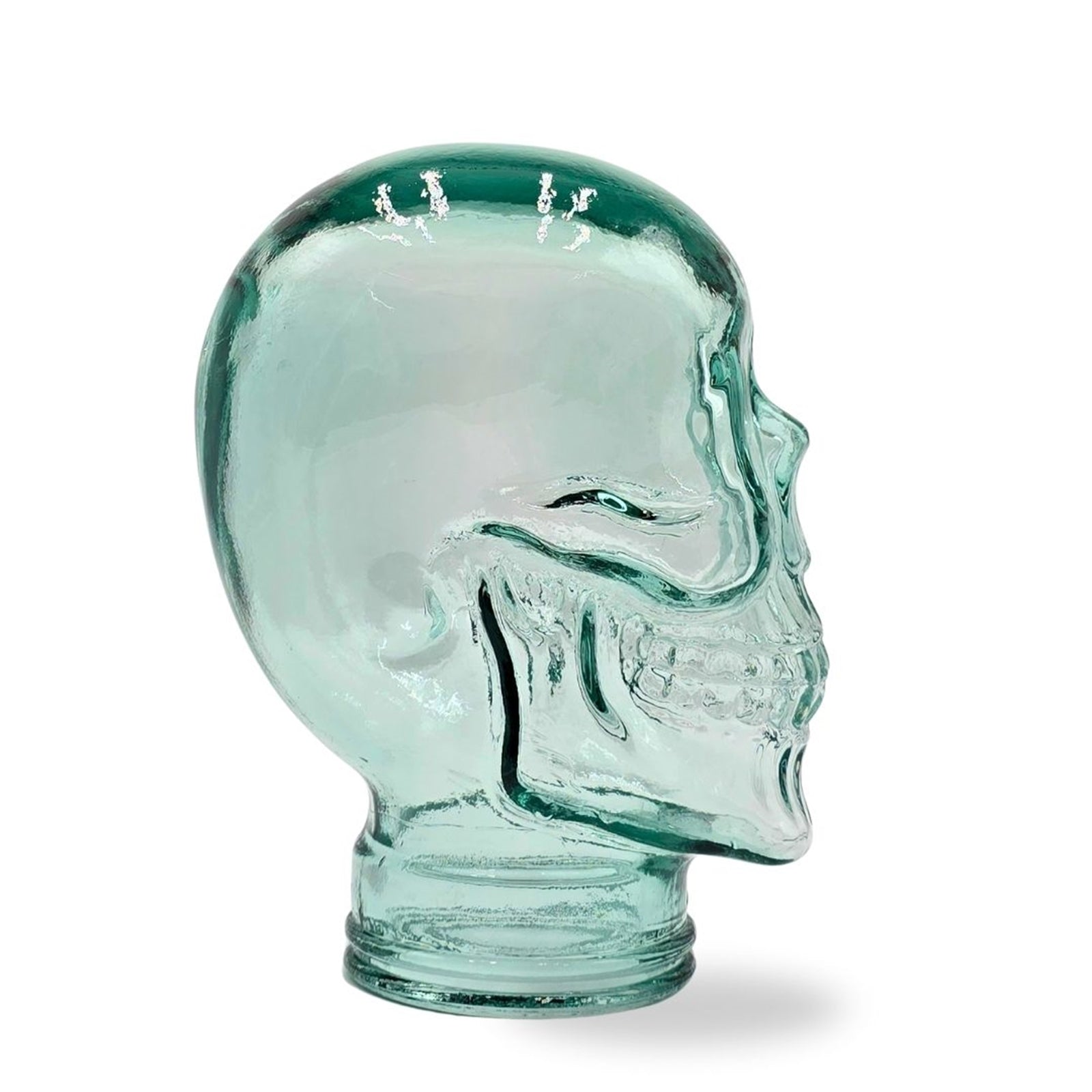 Glas KOPFHÖRERSTÄNDER TOTENKOPF| 26cm Glaskopf Skulptur