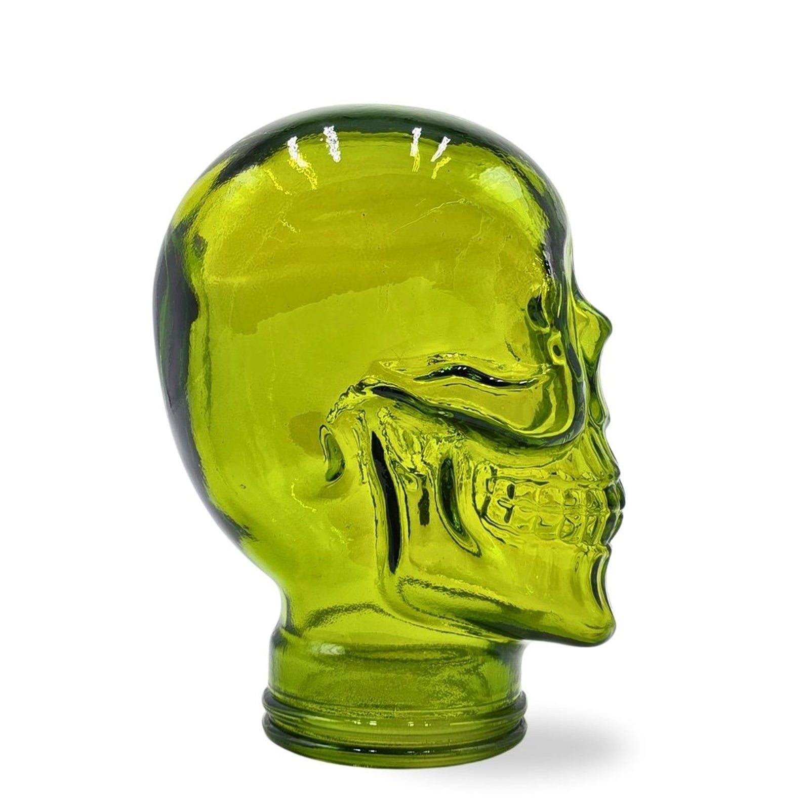 Glas KOPFHÖRERSTÄNDER TOTENKOPF| 26cm Glaskopf Skulptur