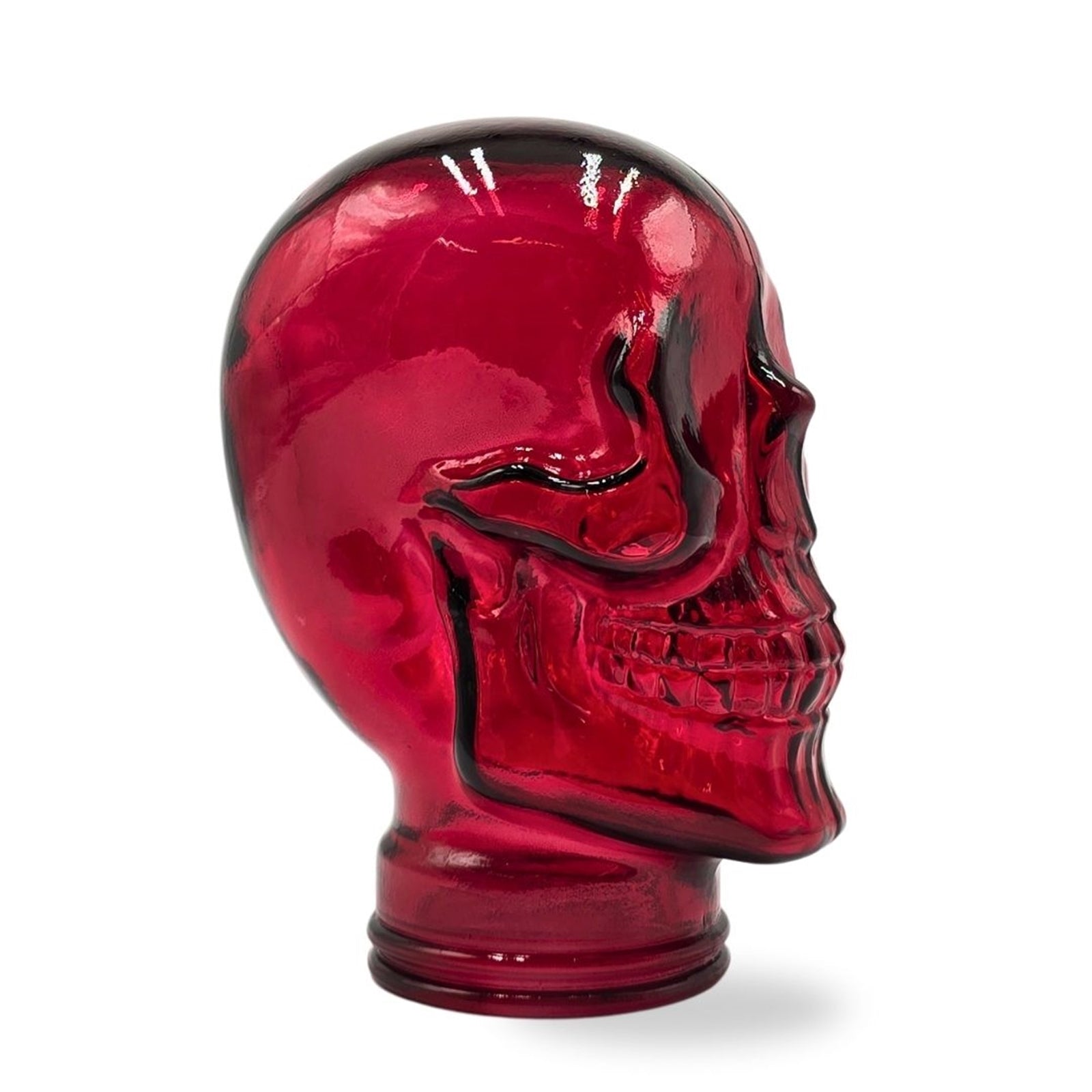 Glas KOPFHÖRERSTÄNDER TOTENKOPF| 26cm Glaskopf Skulptur