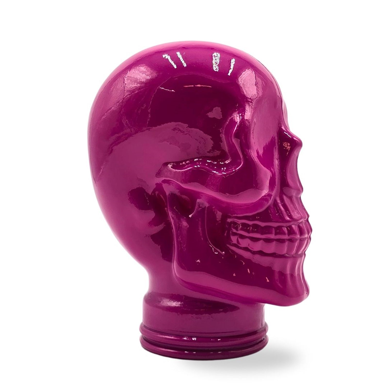 Glas KOPFHÖRERSTÄNDER TOTENKOPF| 26cm Glaskopf Skulptur