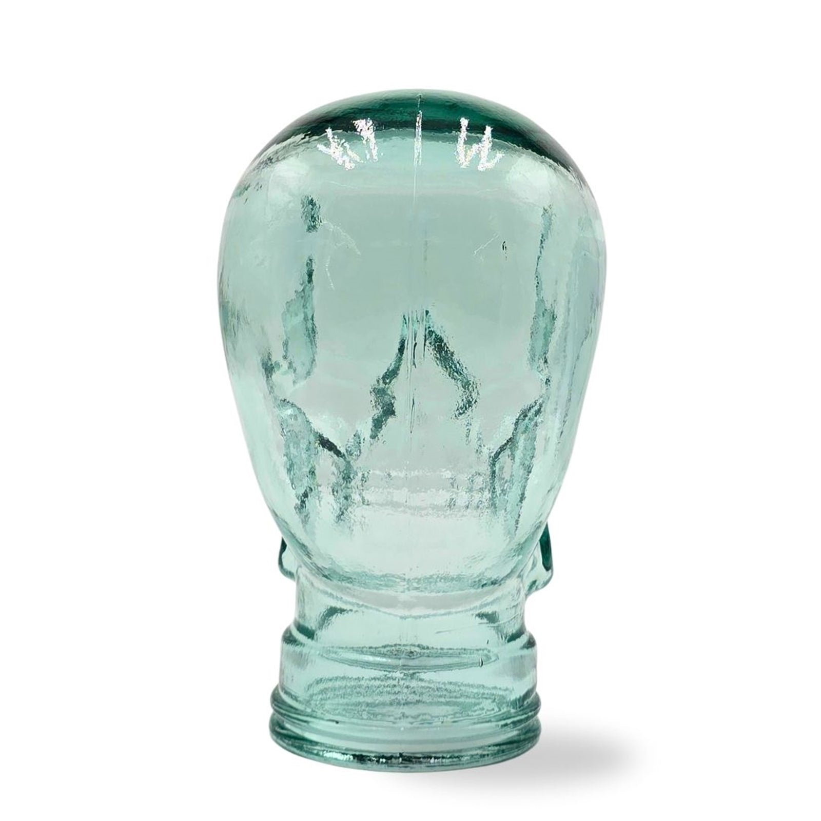 Glas KOPFHÖRERSTÄNDER TOTENKOPF| 26cm Glaskopf Skulptur