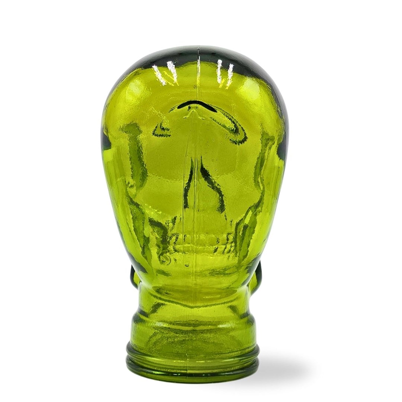 Glas KOPFHÖRERSTÄNDER TOTENKOPF| 26cm Glaskopf Skulptur