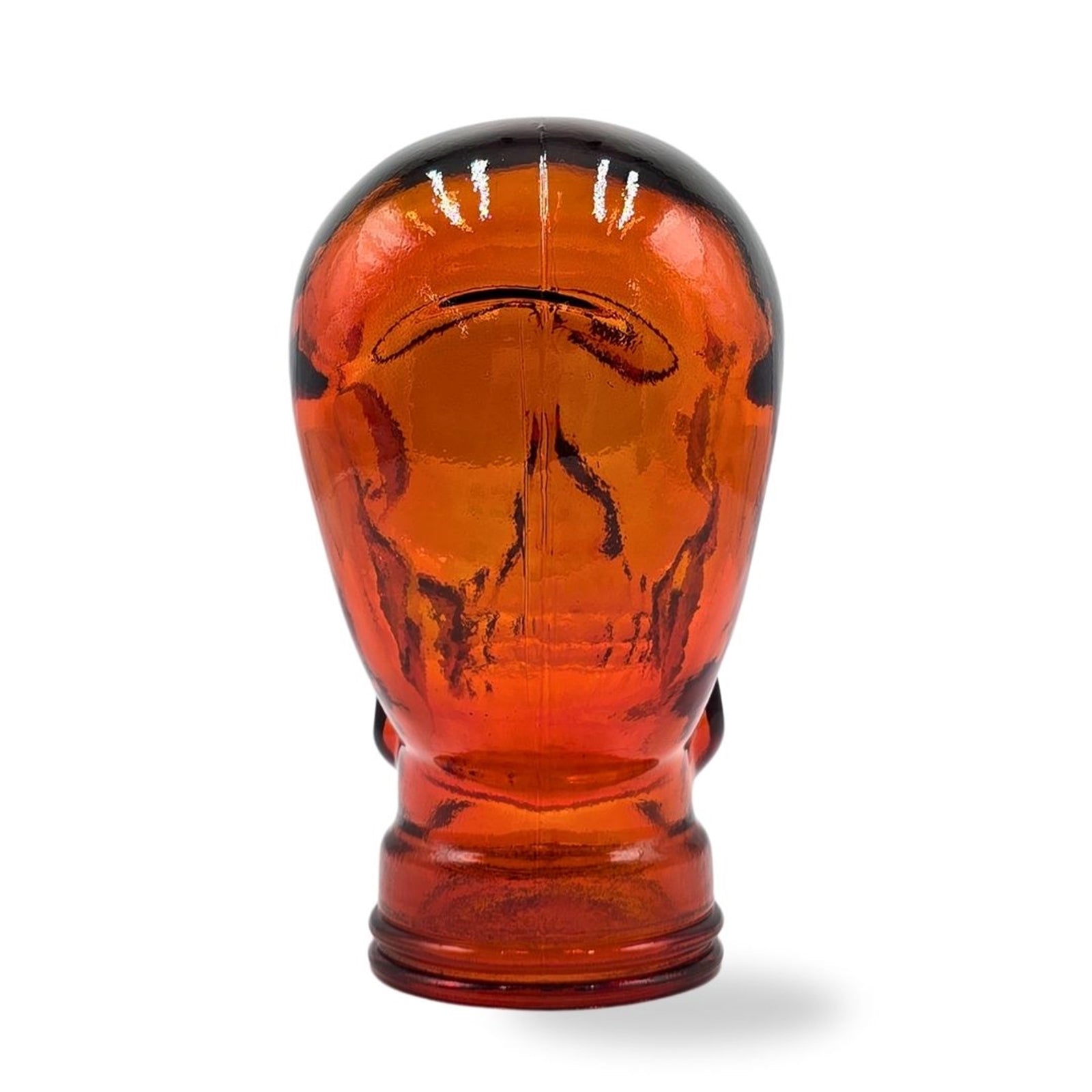 Glas KOPFHÖRERSTÄNDER TOTENKOPF| 26cm Glaskopf Skulptur