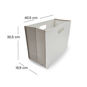 DESIGN ZEITUNGSKORB "BUSINESS" | beige, 30,5 cm | Magazinhalter