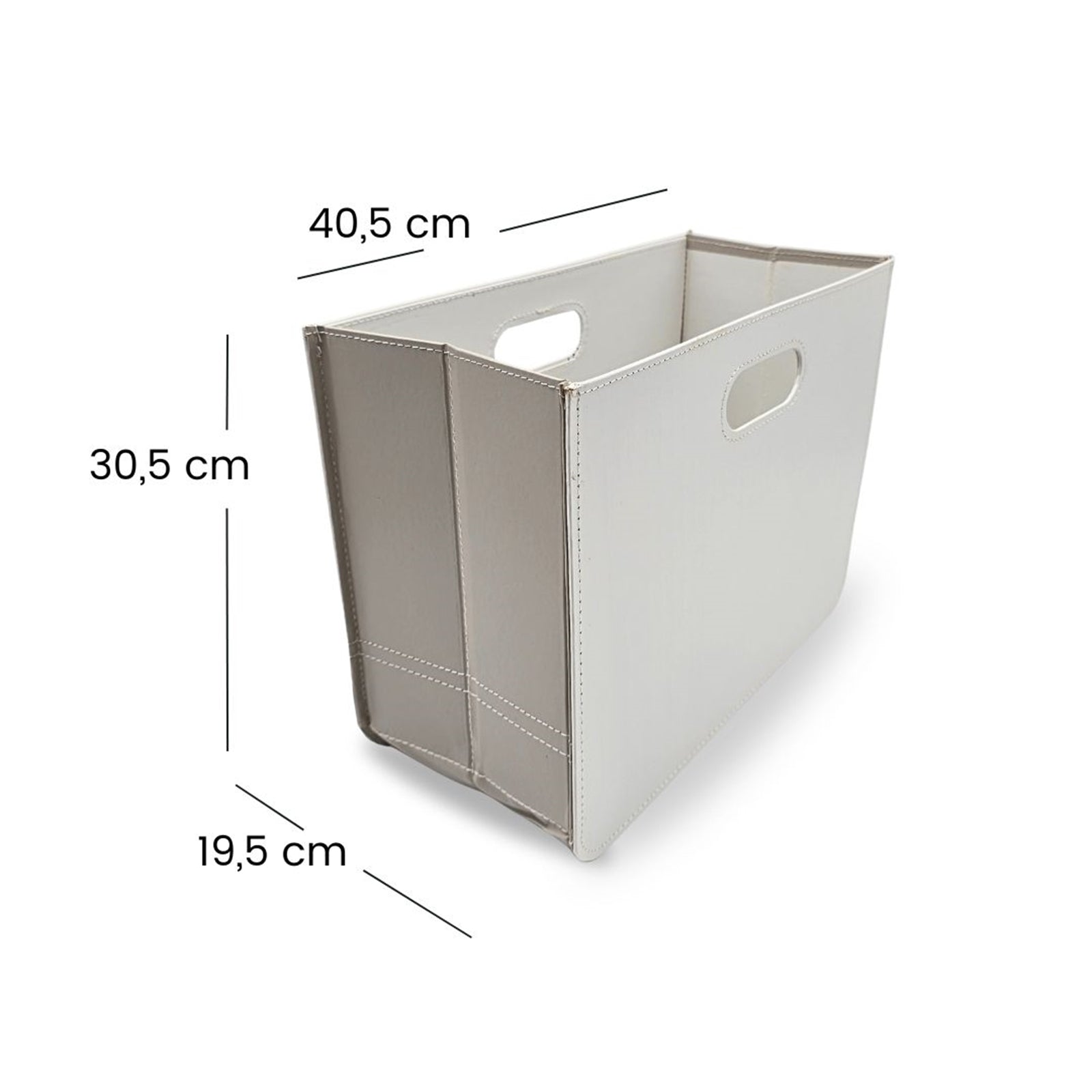 DESIGN ZEITUNGSKORB "BUSINESS" | creme-weiss, 30,5 cm | Magazinhalter