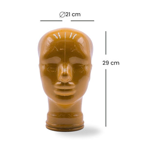 Glas KOPFHÖRERSTÄNDER voll Glanz + matt | 29cm Glaskopf Skulptur