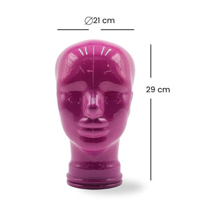 Glas KOPFHÖRERSTÄNDER voll Glanz + matt | 29cm Glaskopf Skulptur