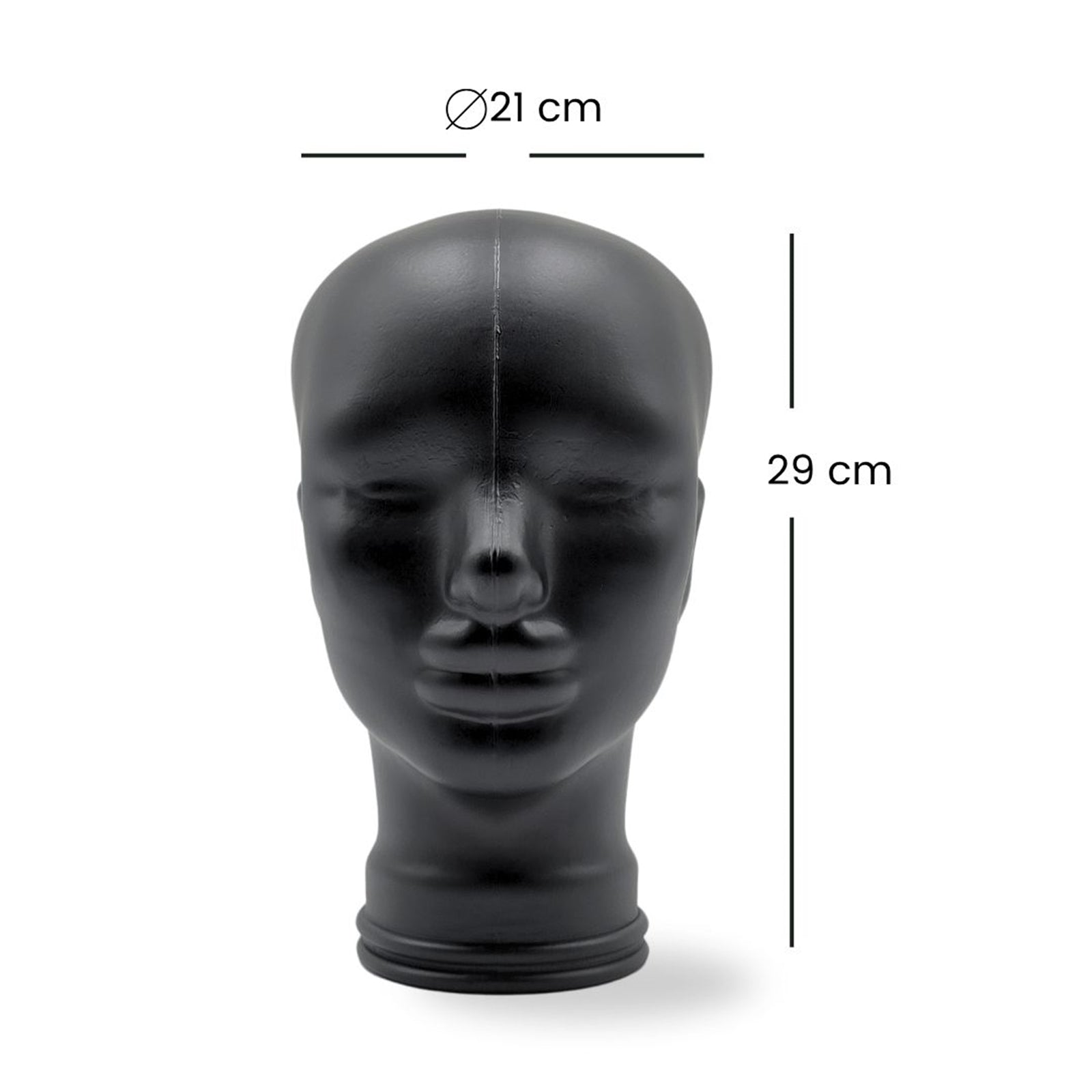 Glas KOPFHÖRERSTÄNDER voll Glanz + matt | 29cm Glaskopf Skulptur