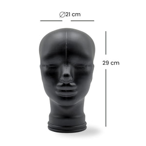 Glas KOPFHÖRERSTÄNDER voll Glanz + matt | 29cm Glaskopf Skulptur