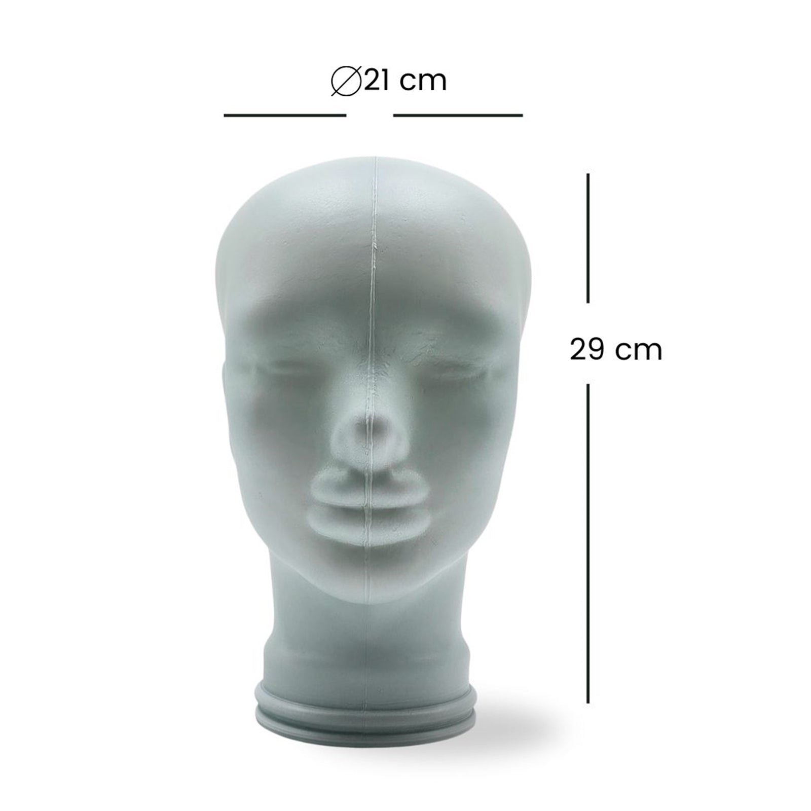 Glas KOPFHÖRERSTÄNDER voll Glanz + matt | 29cm Glaskopf Skulptur
